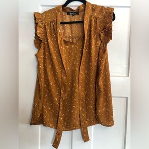 Tie Front Floral Blouse